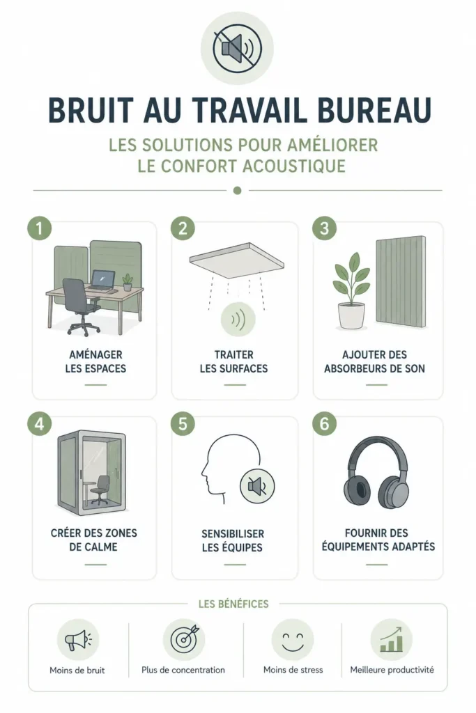 bruit au travail bureau - solutions pour améliorer le confort acoustique