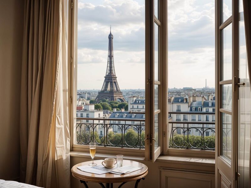 París, Torre Eiffel, vista desde la ventana del hotel